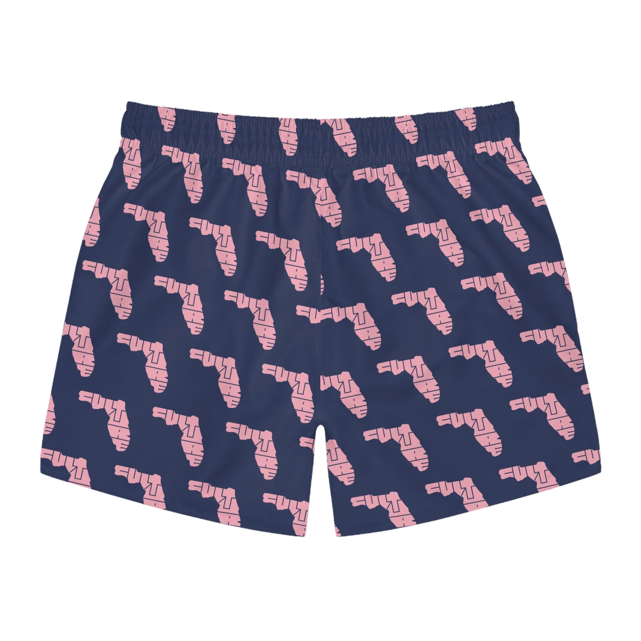 Pink Culture On Navy Swim Trunks