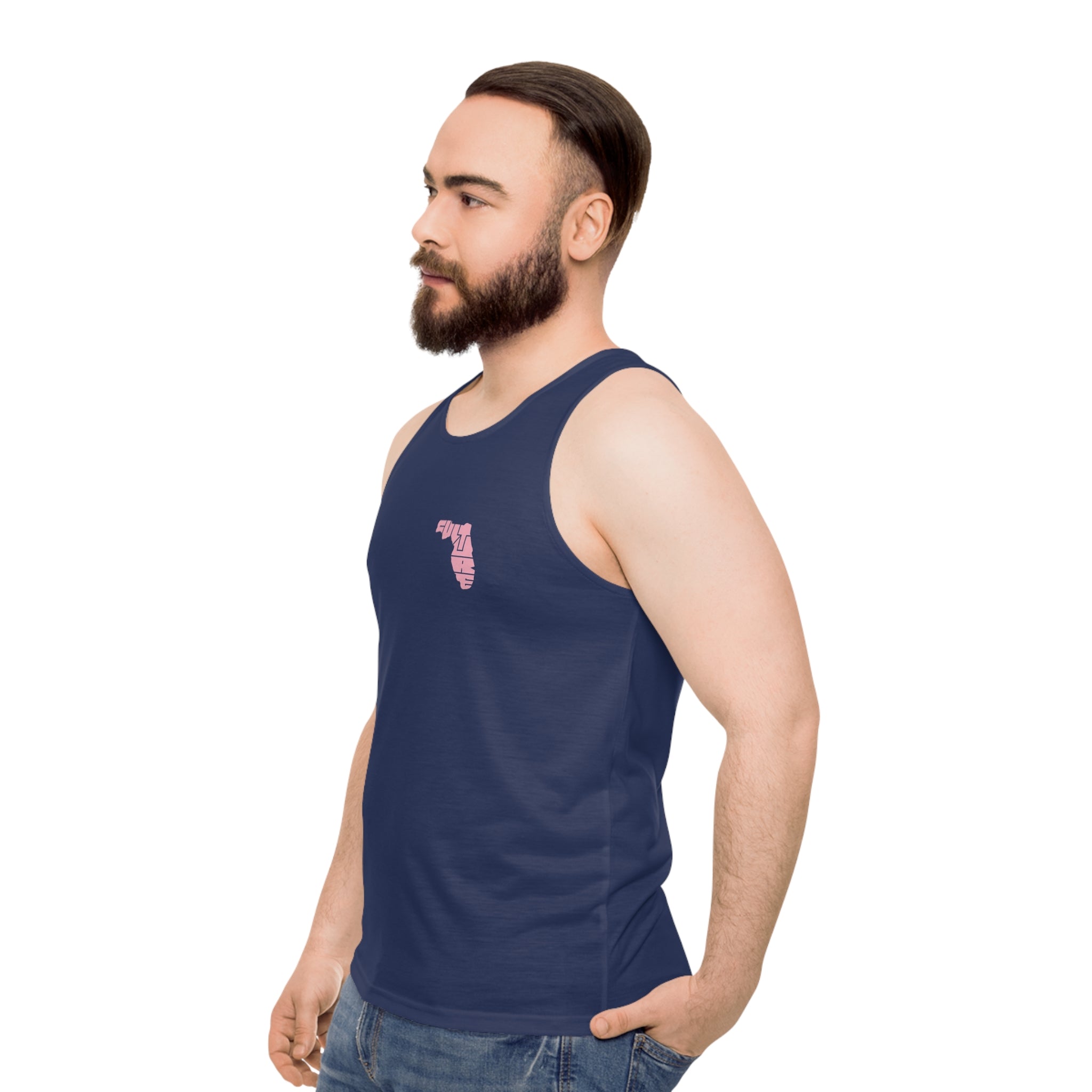 Pink Culture On Navy Tank Top Unisex