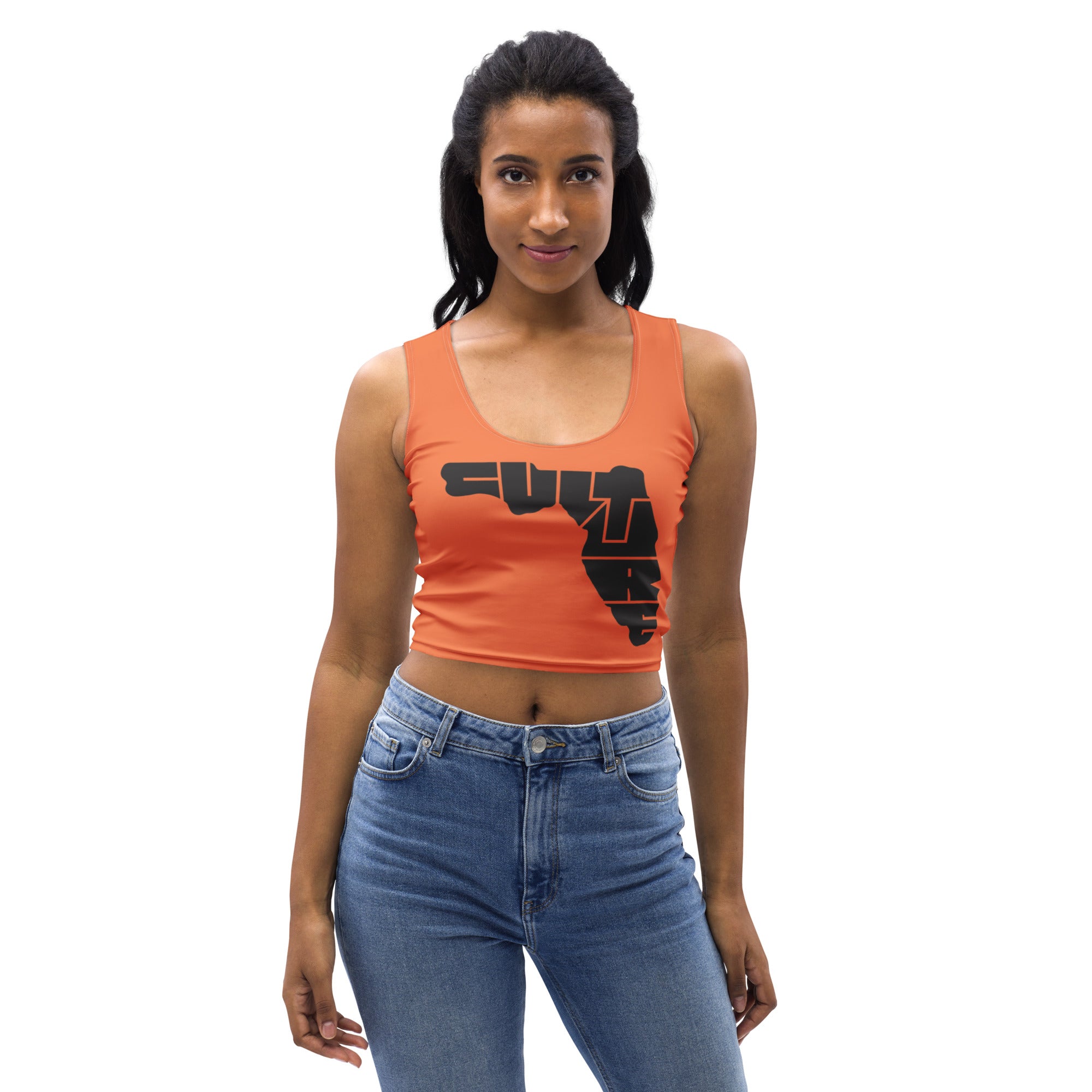 Iconic Coral Rose Crop Top