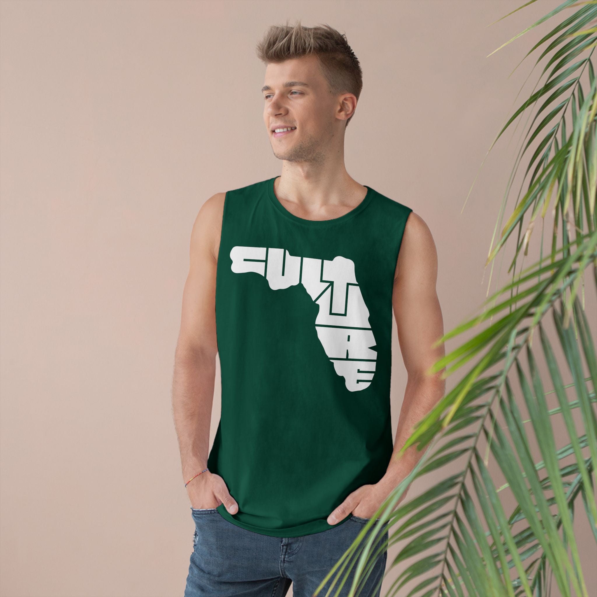 Unisex "CULTURE" White Icon Florida Tank Top - Comfortable Summer Wear