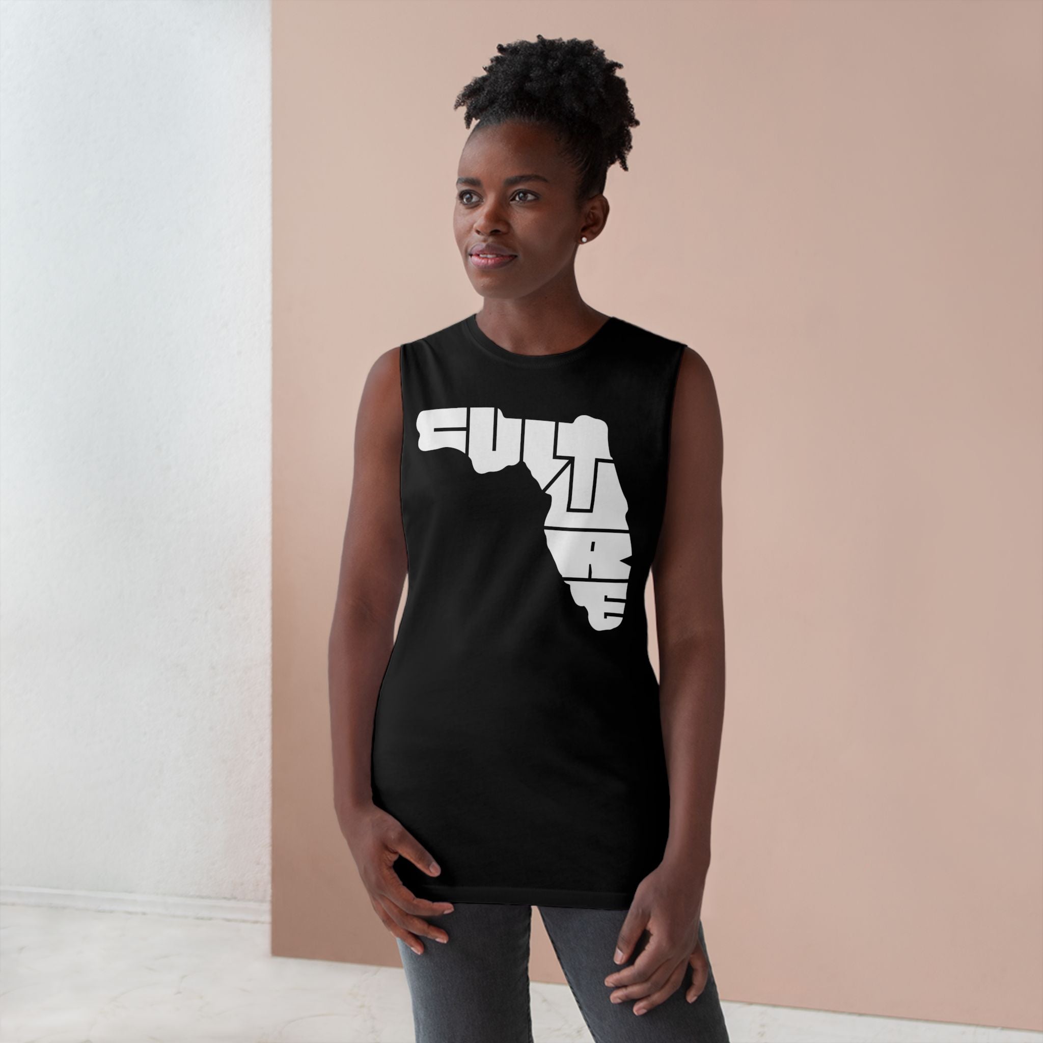 Unisex "CULTURE" White Icon Florida Tank Top - Comfortable Summer Wear