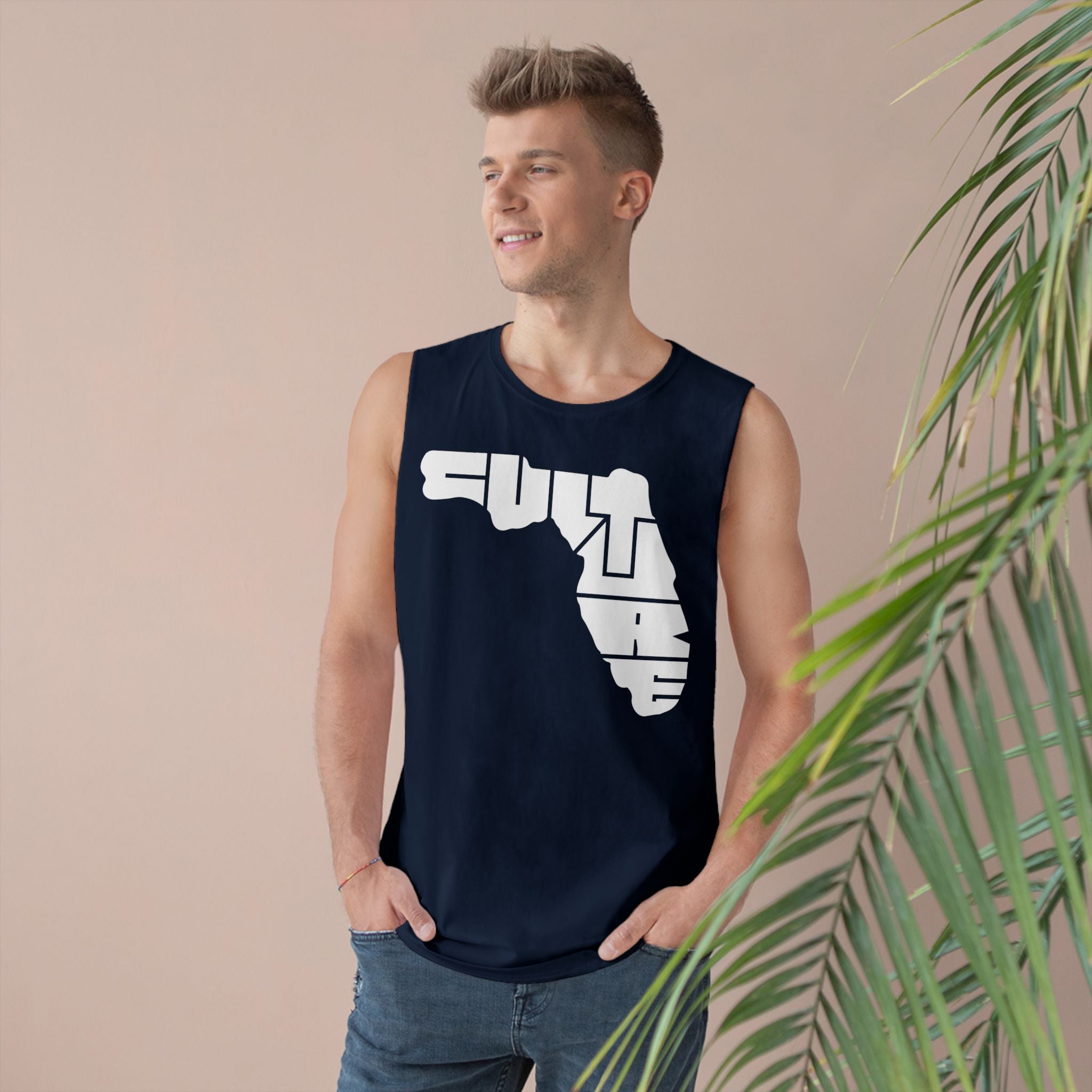 Unisex "CULTURE" White Icon Florida Tank Top - Comfortable Summer Wear