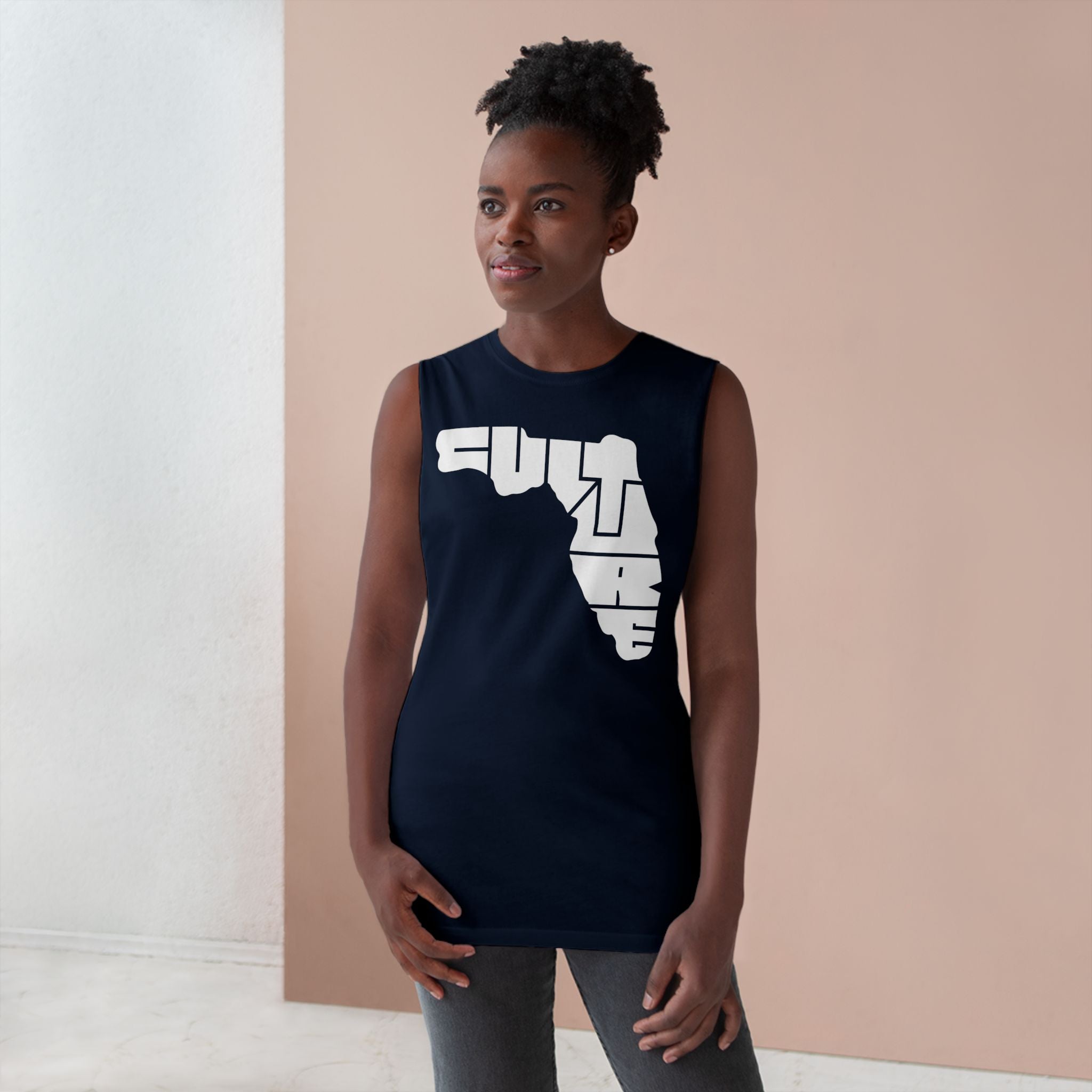 Unisex "CULTURE" White Icon Florida Tank Top - Comfortable Summer Wear