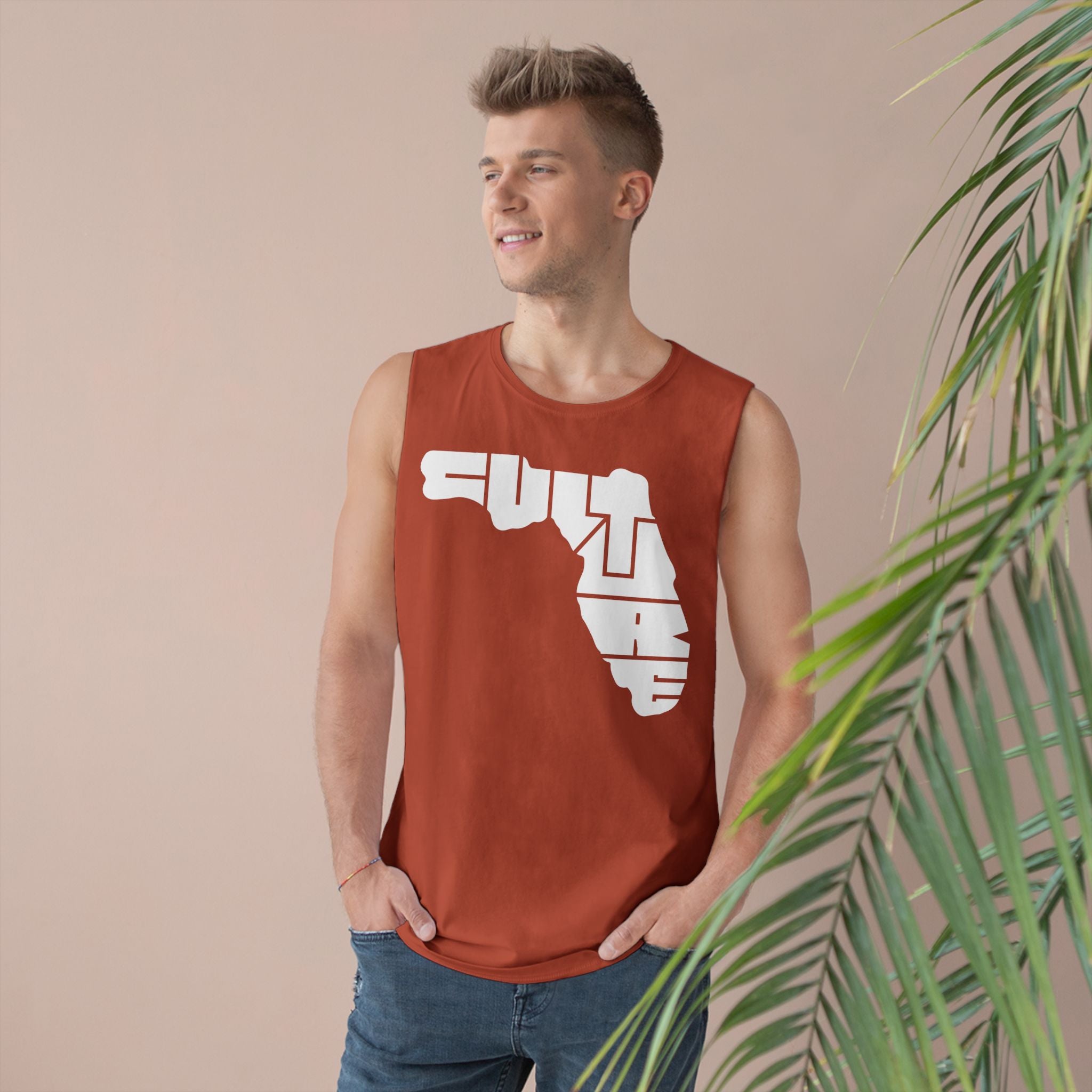 Unisex "CULTURE" White Icon Florida Tank Top - Comfortable Summer Wear