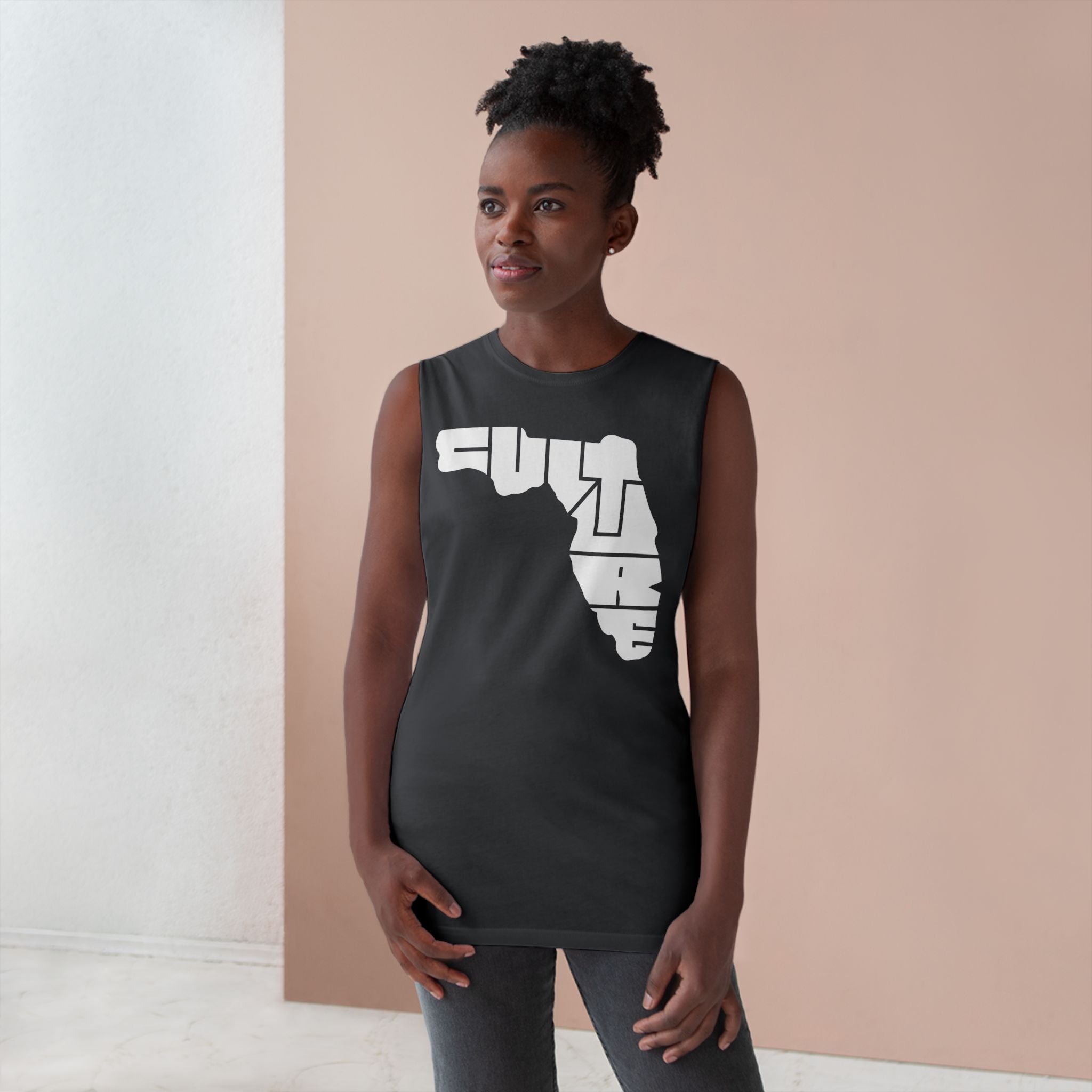 Unisex "CULTURE" White Icon Florida Tank Top - Comfortable Summer Wear