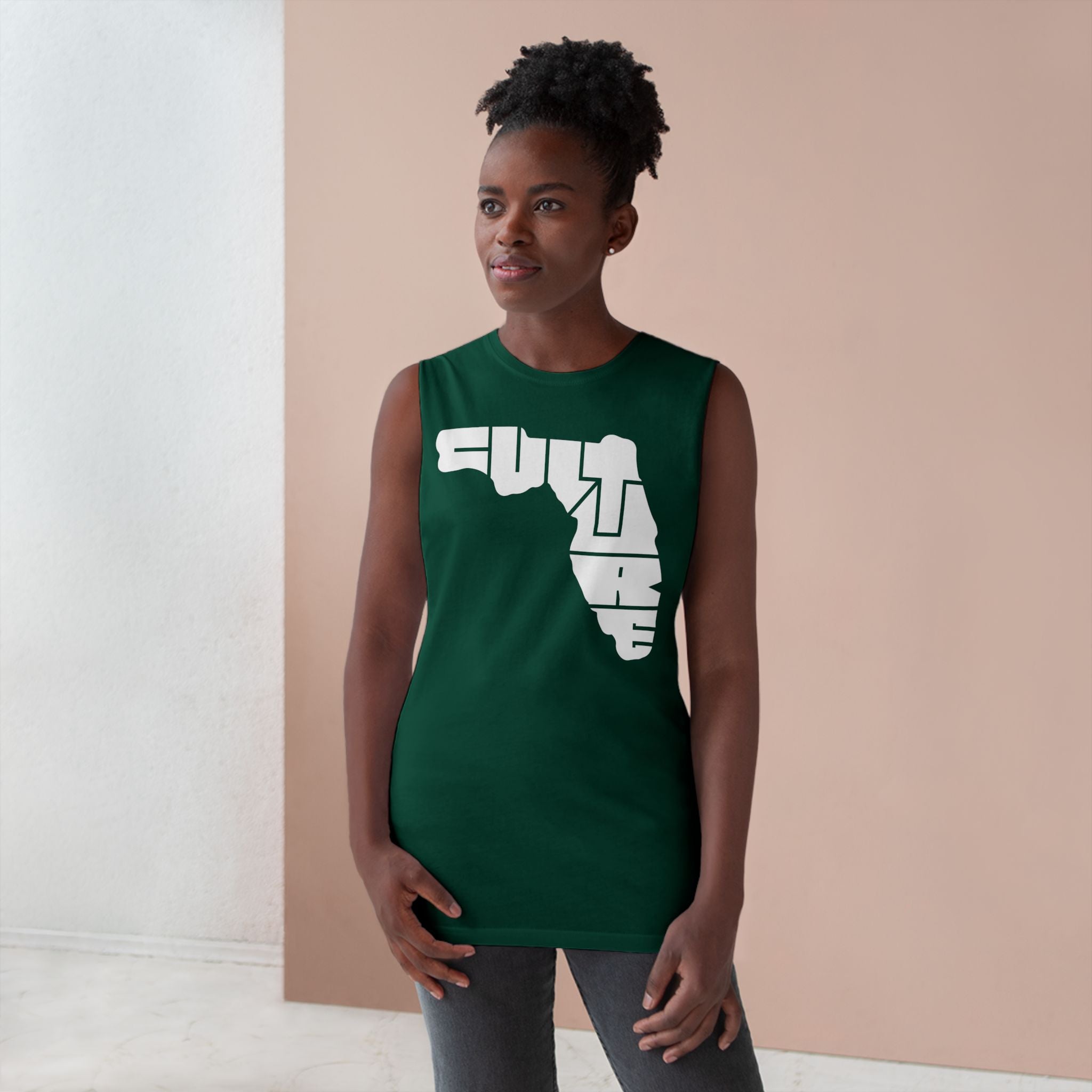 Unisex "CULTURE" White Icon Florida Tank Top - Comfortable Summer Wear