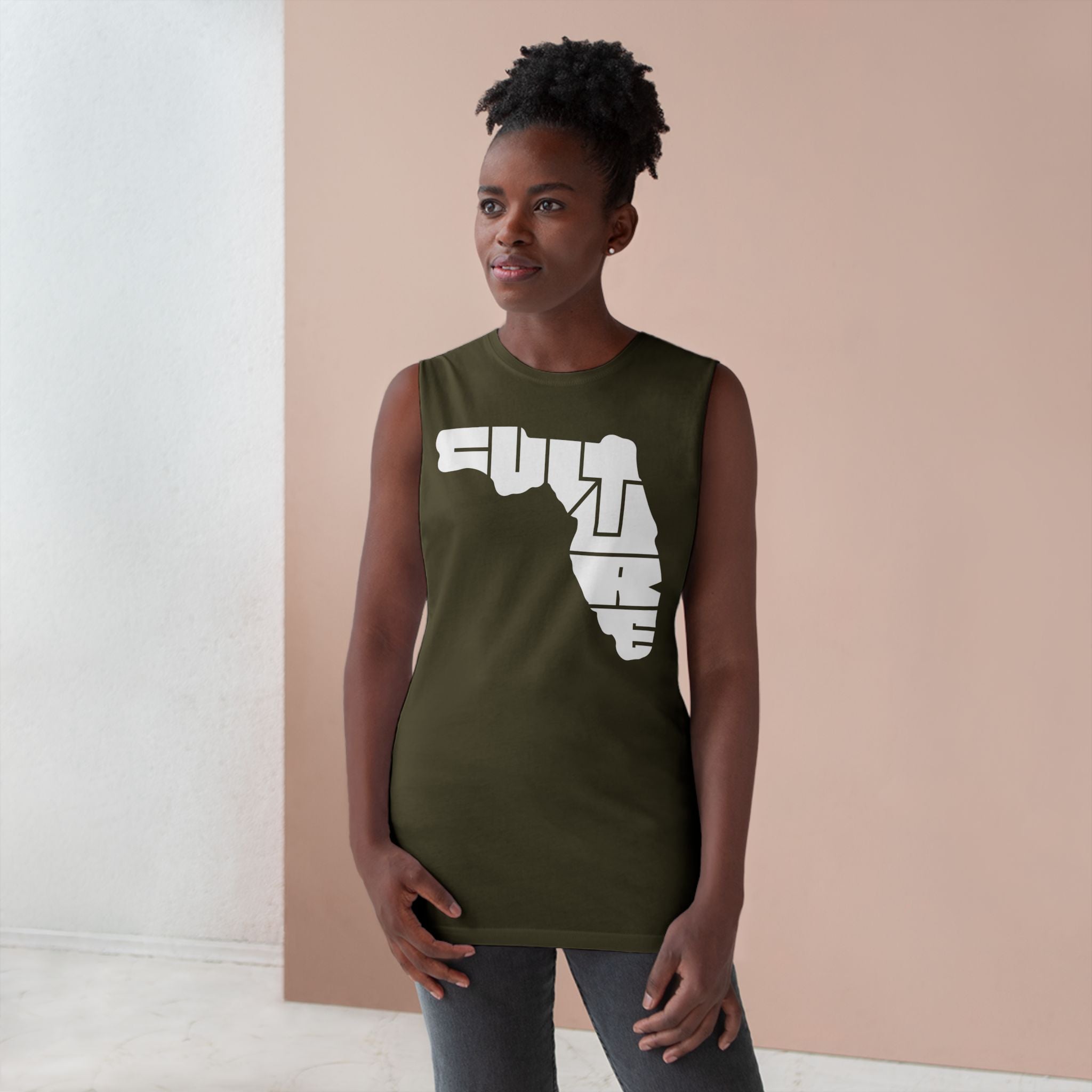 Unisex "CULTURE" White Icon Florida Tank Top - Comfortable Summer Wear