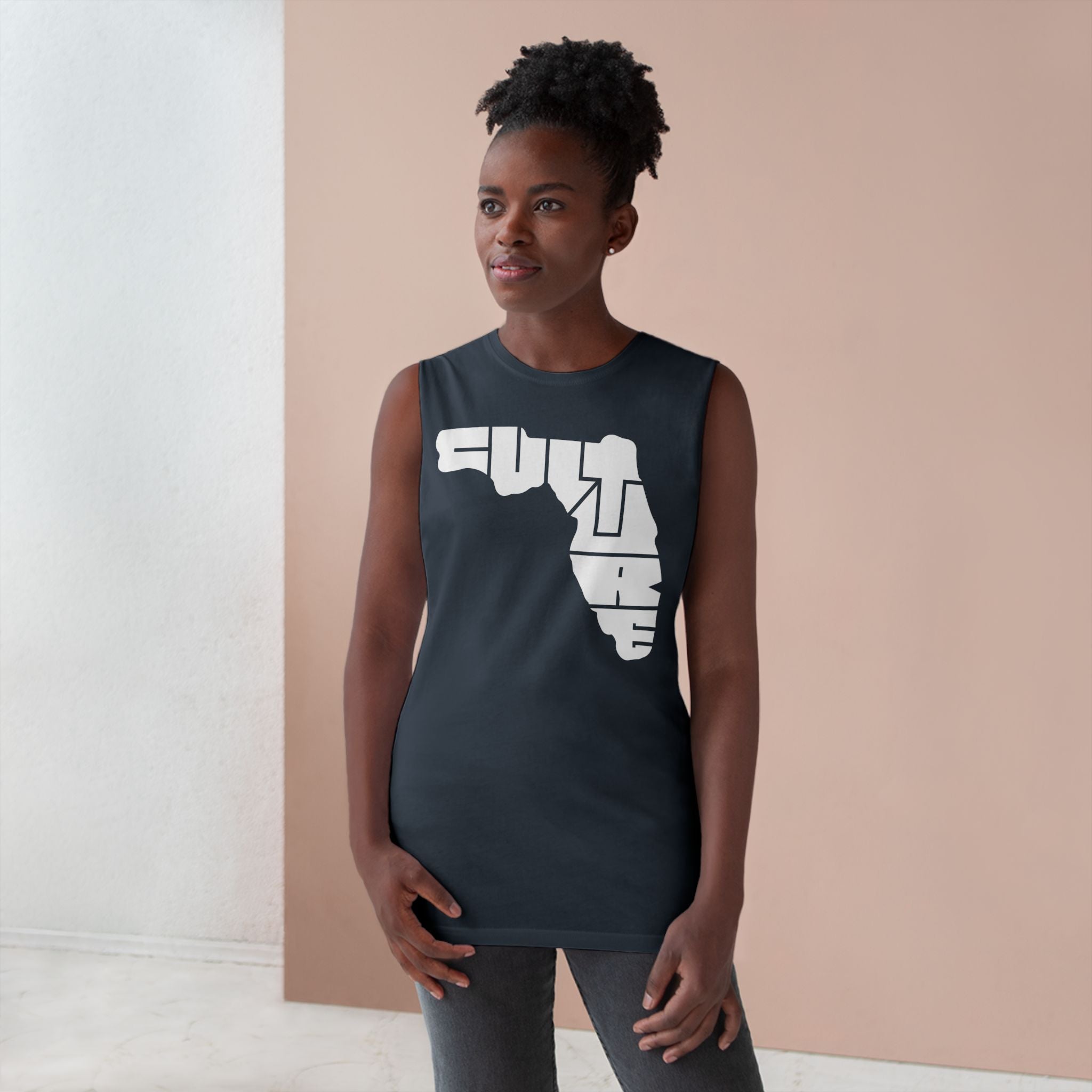 Unisex "CULTURE" White Icon Florida Tank Top - Comfortable Summer Wear