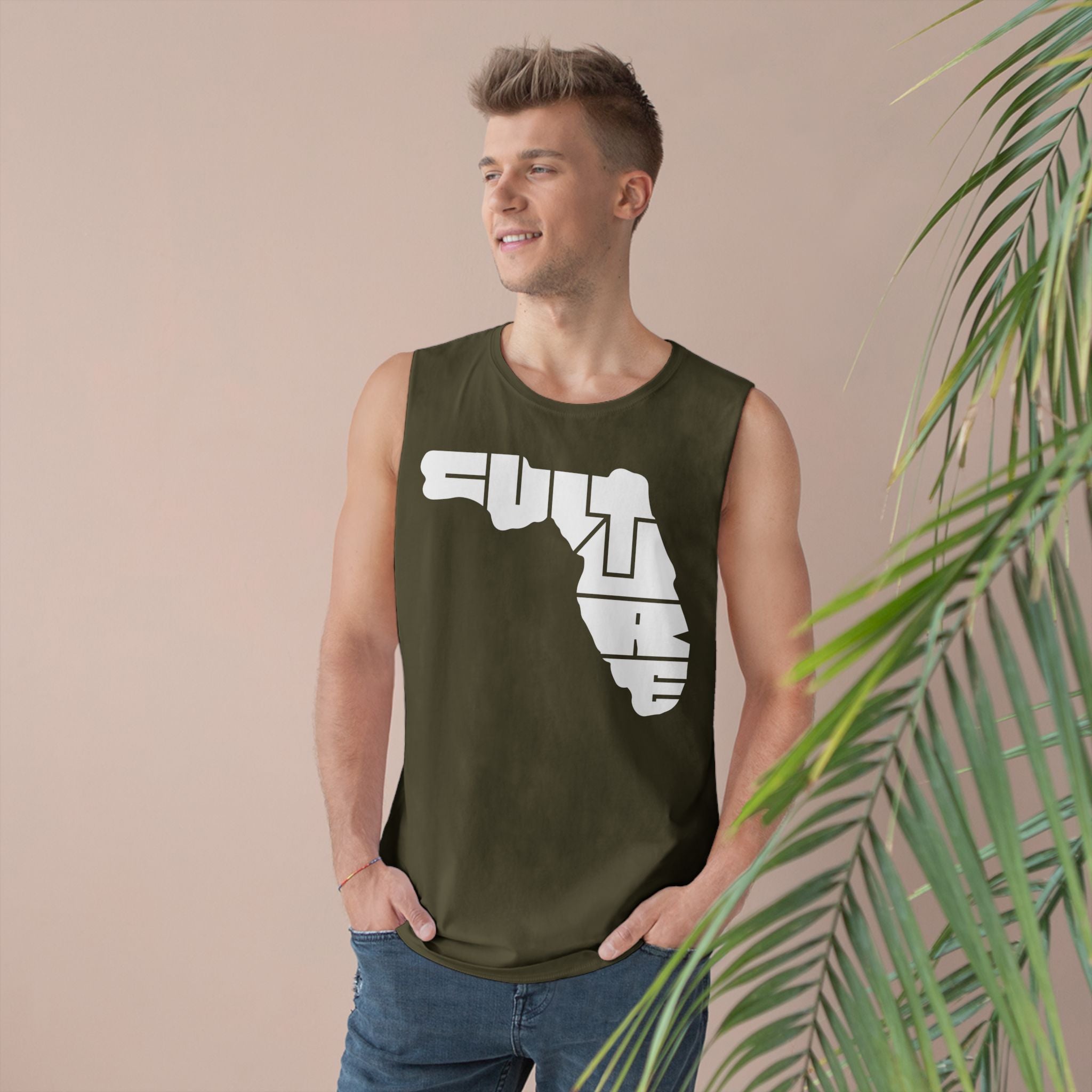 Unisex "CULTURE" White Icon Florida Tank Top - Comfortable Summer Wear