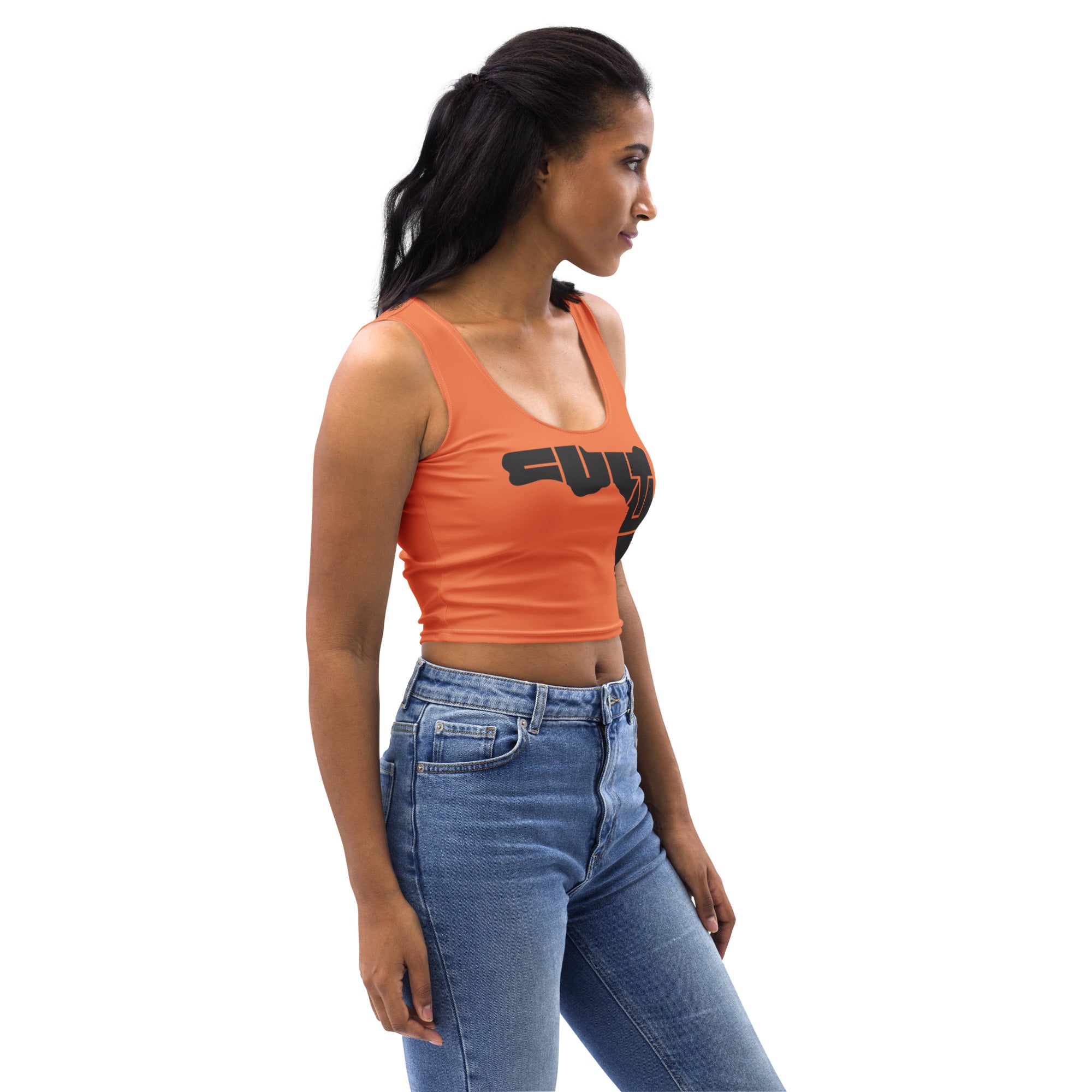 Iconic Coral Rose Crop Top