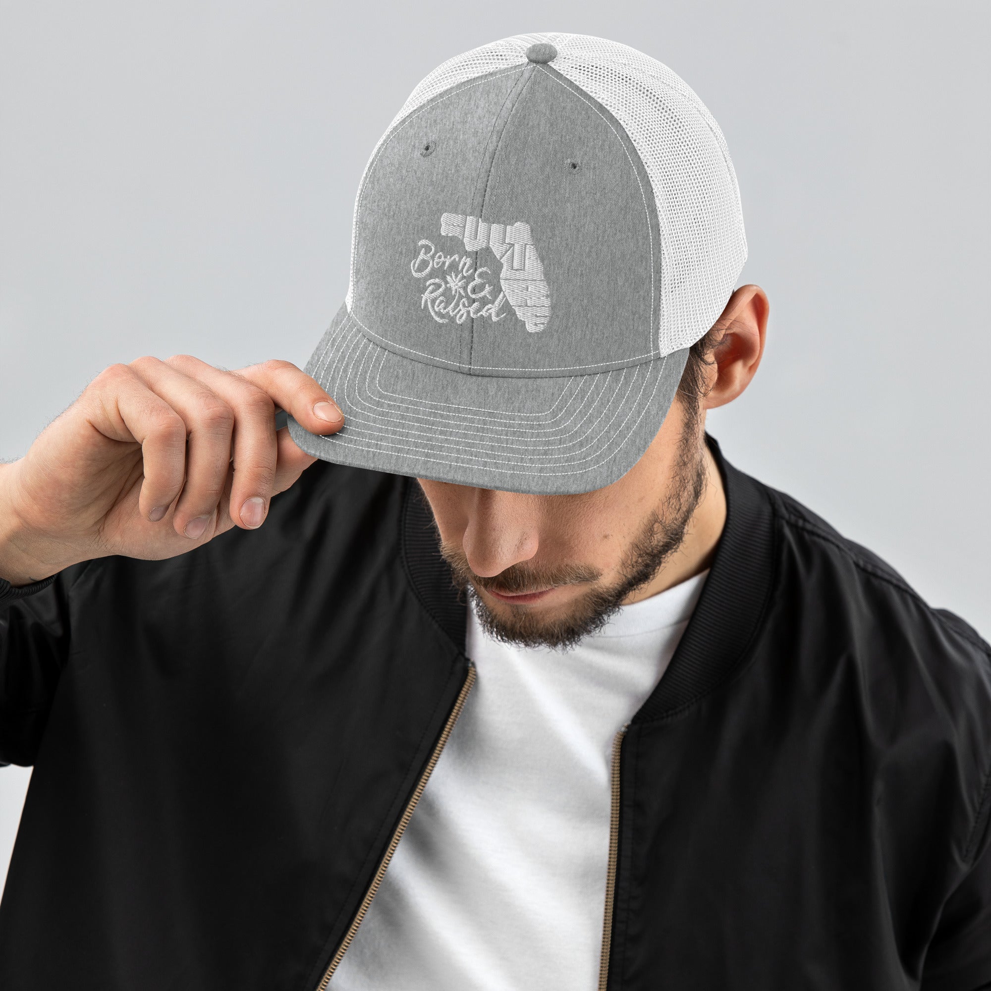 products/snapback-trucker-cap-heather-grey-white-front-643f9e6b0c897.jpg
